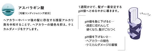 カラー後に髪の等電点を取り戻す