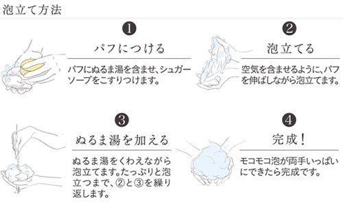 シュガーソープ＆クリームウォッシュ ご使用方法